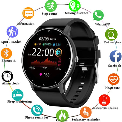 2025 Smartwatch Full Touch Screen Watches Sport Fitness Tracker IP68 Waterproof Bluetooth Call Smart Watch for Xiaomi Man Woman
