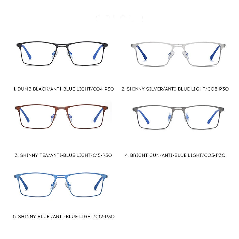 Reven Jate 5909 Full Rim Alloy Front Flexible Plastic TR-90 Temple Legs Optical Eyeglasses Frame for Men and Women Eyewear