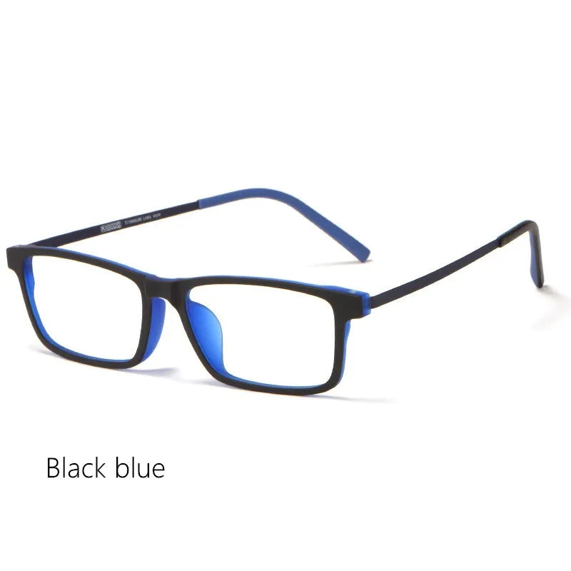 Men Pure Titanium Glasses Frame TR90 Ultralight Myopia Hyperopia Glasses Female Large Frames For Prescription Spectacles 8836X