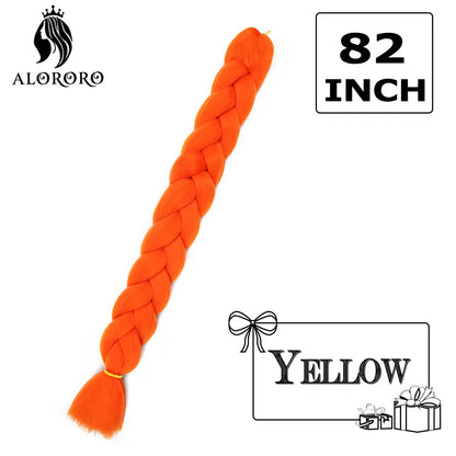 Alororo Synthetic Jumbo Braid Hair 82 Inch African Fake Hair High Temperature Fiber Braiding Hair Extensions for Women