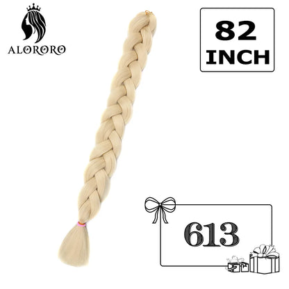 Alororo Synthetic Jumbo Braid Hair 82 Inch African Fake Hair High Temperature Fiber Braiding Hair Extensions for Women