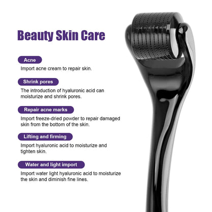 Natural Men Beard Growth Derma Roller DRS 540 Micro Needle Dermaroller Hair Regrowth Anti Hair Loss Treatment 0.2/0.25/0.3mm