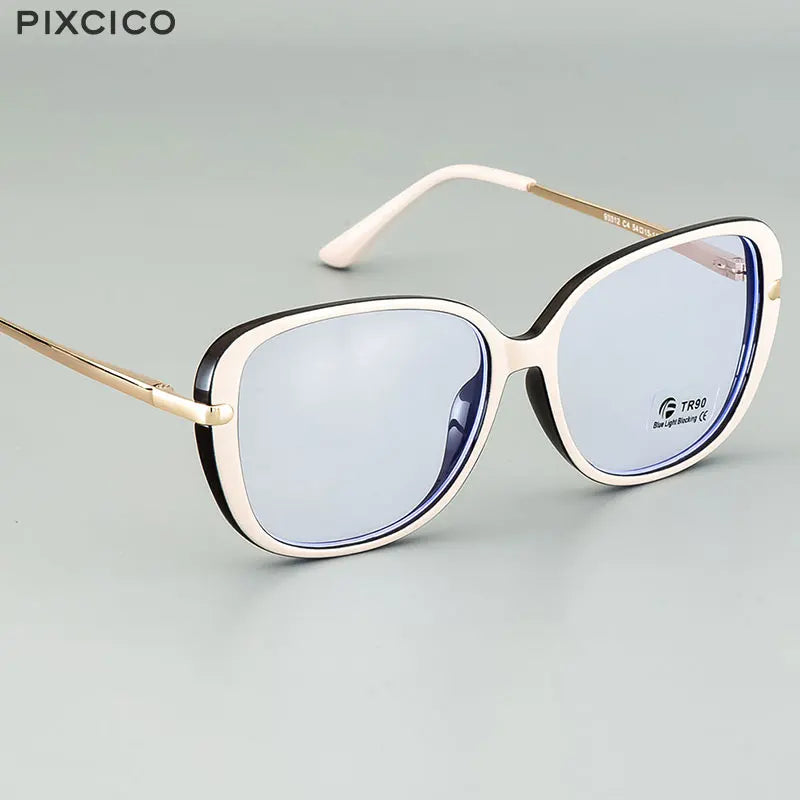 Transparent Computer Glasses Frame Women Anti Blue Light square Eyewear Blocking Glasses Optical Spectacle Eyeglass