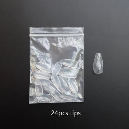 Forms for Nail Extension with Dual-Ended UV Gel Brush Nail Clips Dual Nail Extending Mold Quick Building Full Cover Nail Tips