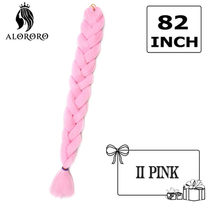 Alororo Synthetic Jumbo Braid Hair 82 Inch African Fake Hair High Temperature Fiber Braiding Hair Extensions for Women