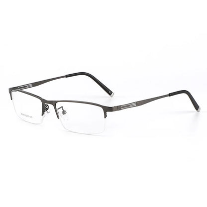 BCLEAR Titanium Alloy Glasses Frame Men Ultralight Square Myopia Prescription Eyeglasses Metal Half Rim Optical Frame Eyewear