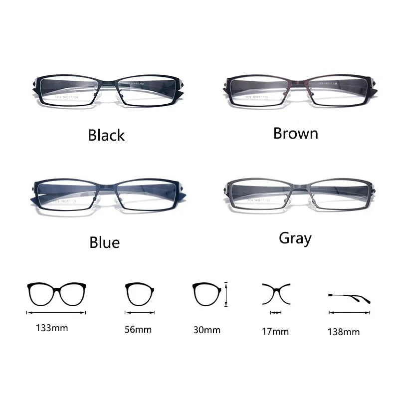 Men's Business Leisure Titanium Alloy Optical Glasses Frame Brand Design TR90 Myopia Prescription Eyeglasses oculos de grau 2018