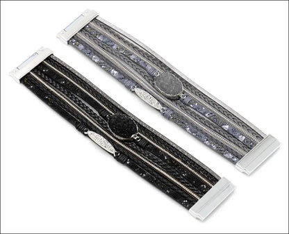 VONNOR Women Bracelet Jewelry Multilayer Leather Rope Chain Alloy Inlaid Rhinestone Bracelets Female Accessories Dropshipping