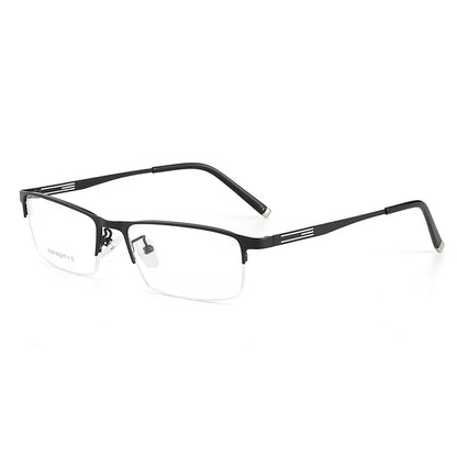 BCLEAR Titanium Alloy Glasses Frame Men Ultralight Square Myopia Prescription Eyeglasses Metal Half Rim Optical Frame Eyewear