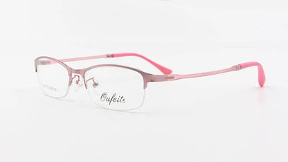 BCLEAR 2018 New Designer Women's Spectacles Frames Clear Fashion Optical Glasses Frame Female Alloy Half Rim Eyeglasses 4 Colors