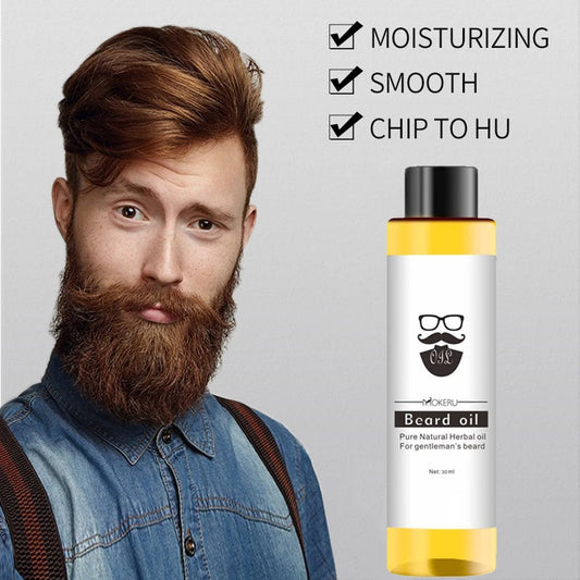 Mokeru 2pcs/Lot Natural Organic Beard Growth Oil Men Anti Hair Loss Beard Oil Growing Leave-In Conditioner Essential Oil