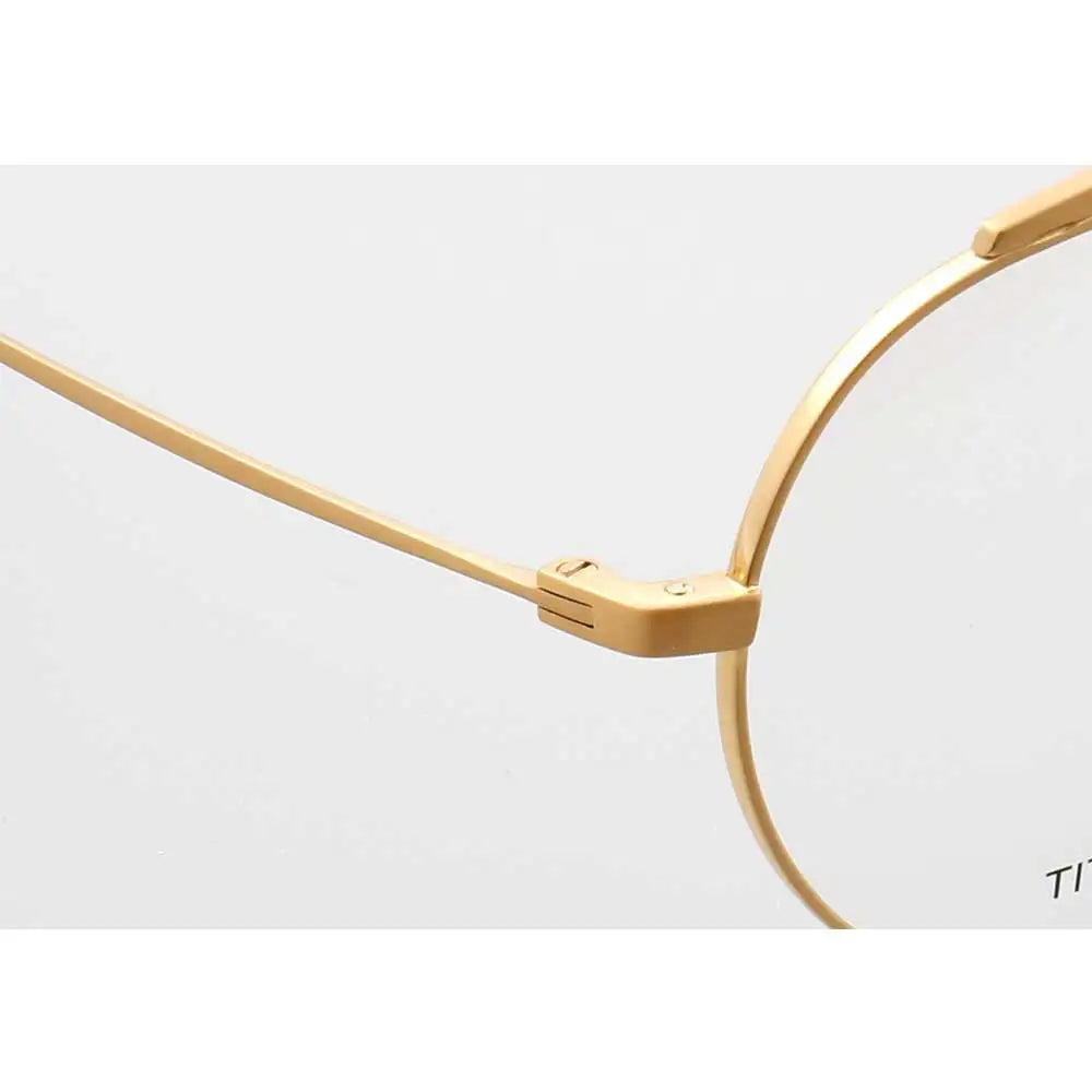 YOUTOP Men's Women's Pure Titanium Round Double Bridge Full-rim Optical Eyeglasses Frames 9145