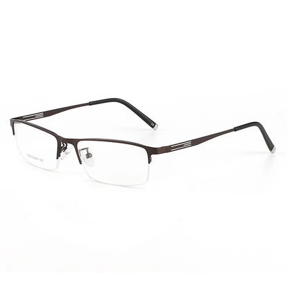 BCLEAR Titanium Alloy Glasses Frame Men Ultralight Square Myopia Prescription Eyeglasses Metal Half Rim Optical Frame Eyewear