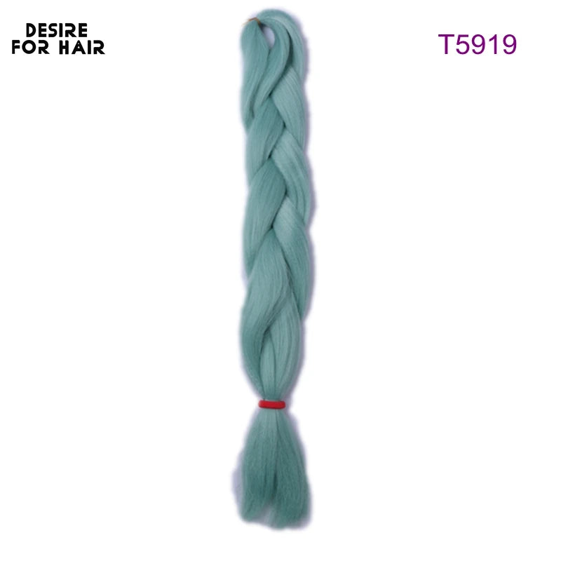 Desire for Hair High Temperature Synthetic Braiding Hair 24inch 60cm Long 100+ Colors in Stock to make dreadlocks braids