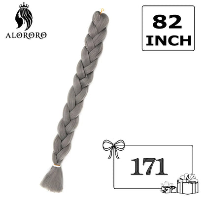 Alororo Synthetic Jumbo Braid Hair 82 Inch African Fake Hair High Temperature Fiber Braiding Hair Extensions for Women