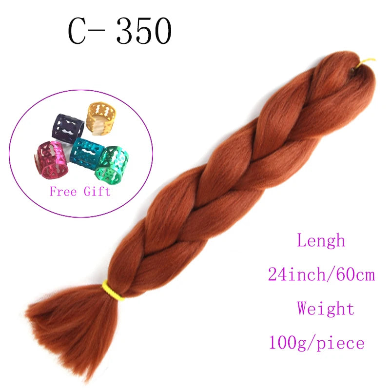 Desire for Hair High Temperature Synthetic Braiding Hair 24inch 60cm Long 100+ Colors in Stock to make dreadlocks braids