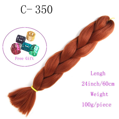 Desire for Hair High Temperature Synthetic Braiding Hair 24inch 60cm Long 100+ Colors in Stock to make dreadlocks braids