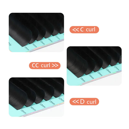 RUJADE Flat Ellipse Eyelash Split Tips Matte Black Super Soft Individual Eyelash 0.15 0.20 Single Classic False Eyelash Supplies