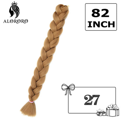 Alororo Synthetic Jumbo Braid Hair 82 Inch African Fake Hair High Temperature Fiber Braiding Hair Extensions for Women