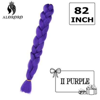 Alororo Synthetic Jumbo Braid Hair 82 Inch African Fake Hair High Temperature Fiber Braiding Hair Extensions for Women