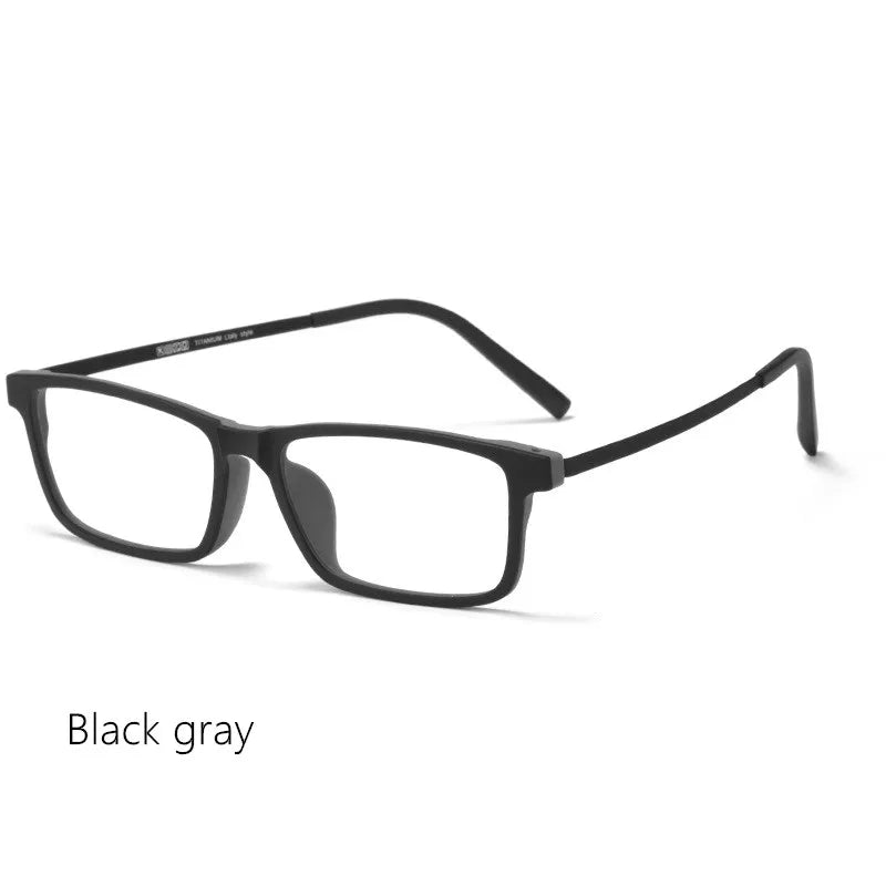Men Pure Titanium Glasses Frame TR90 Ultralight Myopia Hyperopia Glasses Female Large Frames For Prescription Spectacles 8836X