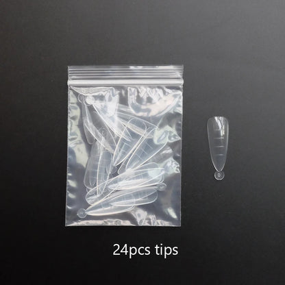 Forms for Nail Extension with Dual-Ended UV Gel Brush Nail Clips Dual Nail Extending Mold Quick Building Full Cover Nail Tips