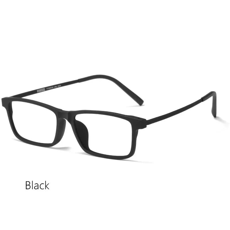 Men Pure Titanium Glasses Frame TR90 Ultralight Myopia Hyperopia Glasses Female Large Frames For Prescription Spectacles 8836X
