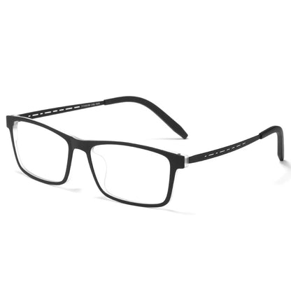 YIMARUILI Ultra-light Fashion TR90 Eyewear Women Pure Titanium Square Flexibl Optical Prescription Men's Eyeglasses Frames 8822T