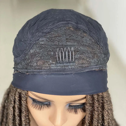 26 Inch Long Ombre Headband Dreadlock Wig Synthetic Hair Crochet Braid Wig Heat Resistant Wigs For Black Women Men In Daily