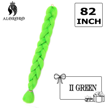 Alororo Synthetic Jumbo Braid Hair 82 Inch African Fake Hair High Temperature Fiber Braiding Hair Extensions for Women