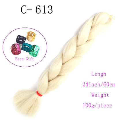 Desire for Hair High Temperature Synthetic Braiding Hair 24inch 60cm Long 100+ Colors in Stock to make dreadlocks braids