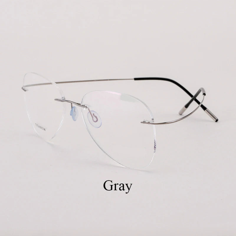 BCLEAR Titanium Alloy Glasses Frame Men 2022 New Women Rimless Prescription Pilot Eyeglasses Myopia Optical European Eyewear