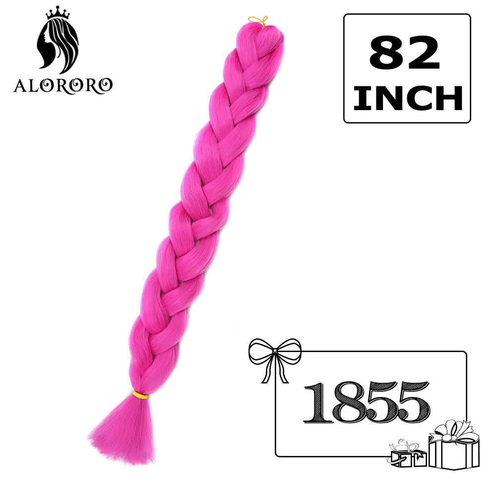 Alororo Synthetic Jumbo Braid Hair 82 Inch African Fake Hair High Temperature Fiber Braiding Hair Extensions for Women