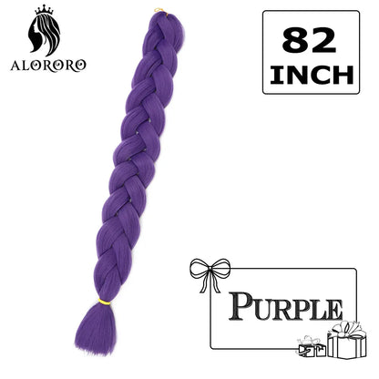 Alororo Synthetic Jumbo Braid Hair 82 Inch African Fake Hair High Temperature Fiber Braiding Hair Extensions for Women