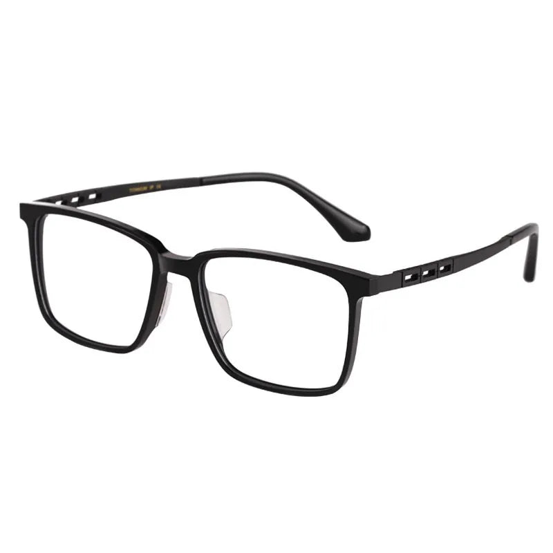 YIMARUILI Ultra-light Business Pure Titanium Square Glasses Frame Acetate Retro Optical Prescription Eyeglasses Men HT5022B