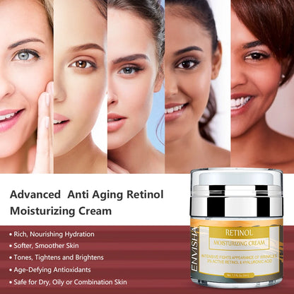 ENVISHA Face Cream Vitamin Retinol Moisturizer Hyaluronic Acid For Face Anti Aging Wrinkle Korean Skin Care Collagen Remove Acne