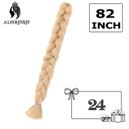 Alororo Synthetic Jumbo Braid Hair 82 Inch African Fake Hair High Temperature Fiber Braiding Hair Extensions for Women