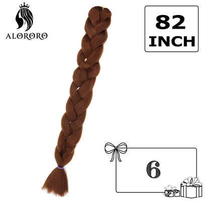 Alororo Synthetic Jumbo Braid Hair 82 Inch African Fake Hair High Temperature Fiber Braiding Hair Extensions for Women