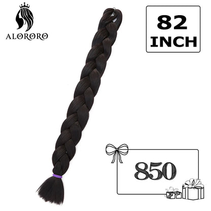 Alororo Synthetic Jumbo Braid Hair 82 Inch African Fake Hair High Temperature Fiber Braiding Hair Extensions for Women