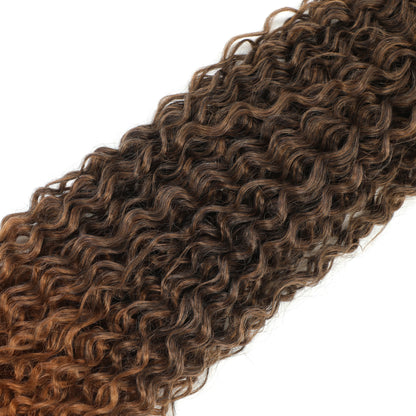 26 Inches Blond 27/613 Synthetic Water Wave Curly Bundles Hair Extensions Natural High Temperature Fake Hair Weavings Afro Curls