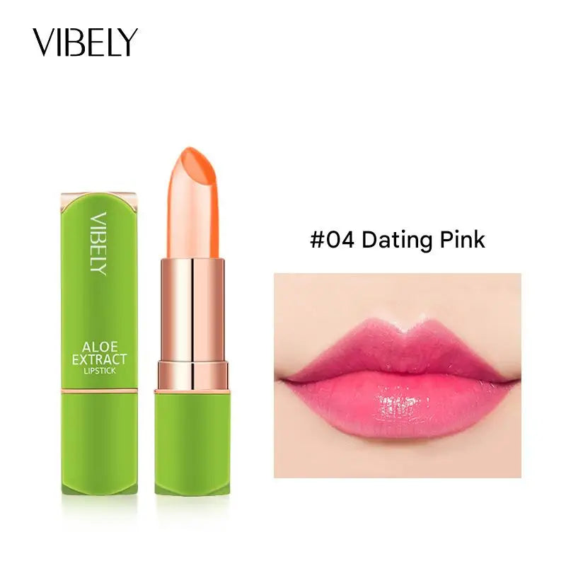 VIBELY 7 Color Mood Changing Lip Balm Natural Aloe Vera Long Lasting Moisturizing Lipstick for Women Color-Shifting Makeup