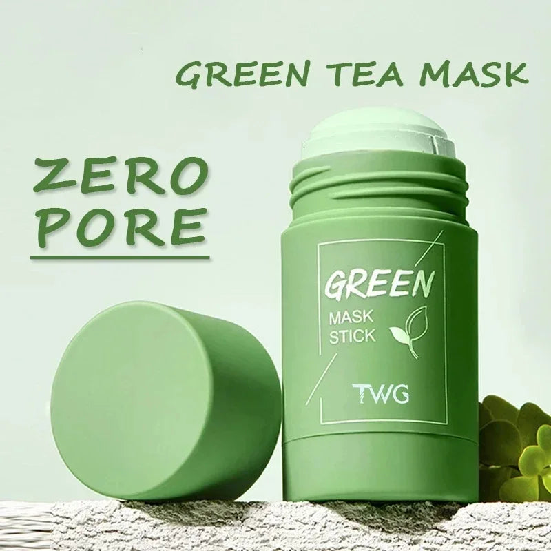 Green Tea Mask Stick Remove Blackheads Acne Deep Cleansing Purifying Clay Mask Oil Control Solid Mask Moisturizing Skin Care