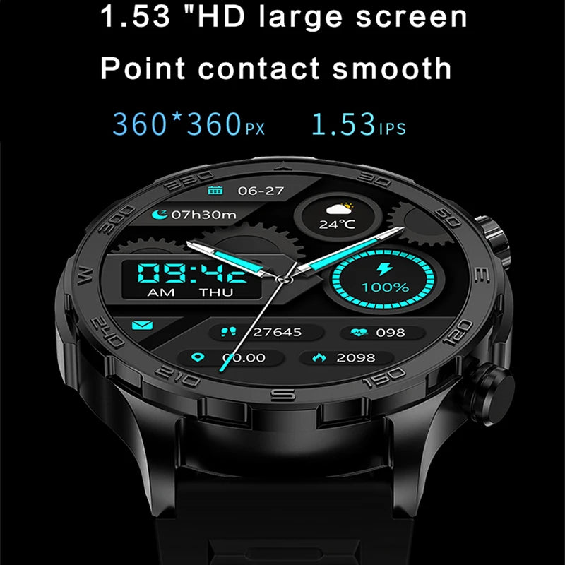 ChiBear Bluetooth Call Smart Watch Men For Huawei AMOLED HD Large Screen Heart Rate NFC IP68 Waterproof GPS Sports Smart Watch