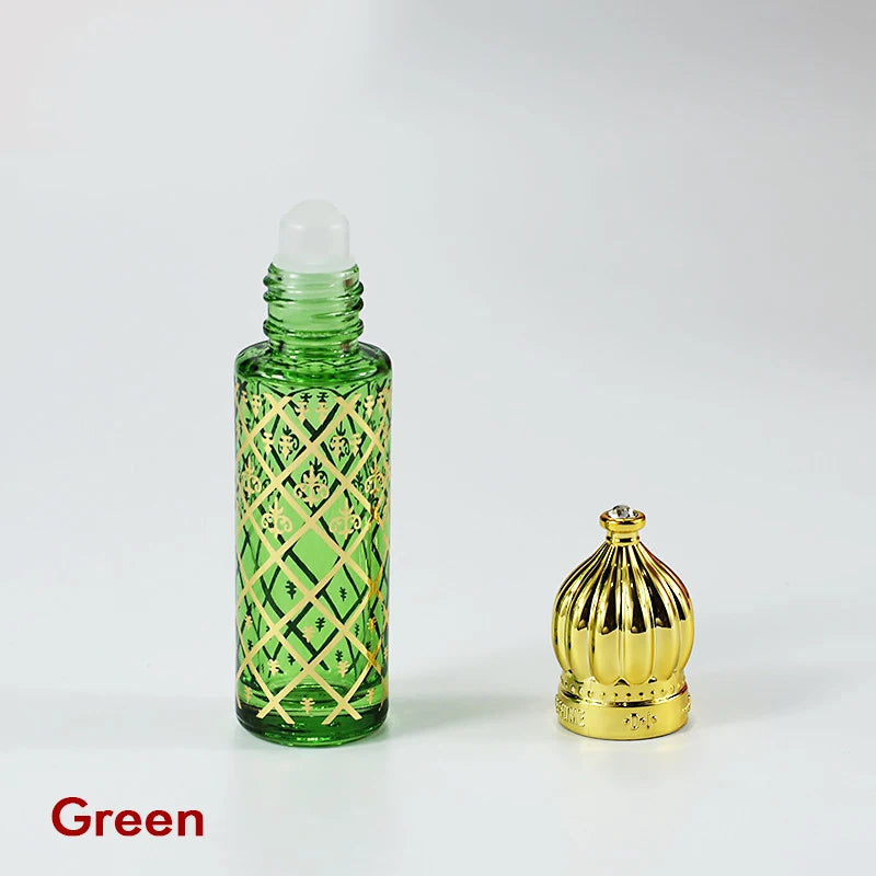 8ml Perfume Rolling Bead Bottles Electroplating Process Refillable Travel Use Portable Essential Oil Perfume Subpackage Bottles