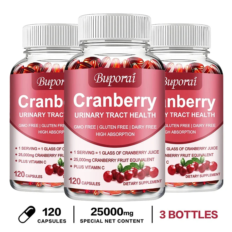 Cranberry Capsules - Supports Cardiovascular Health, Enhances Immunity, Supports Urinary Tract Health
