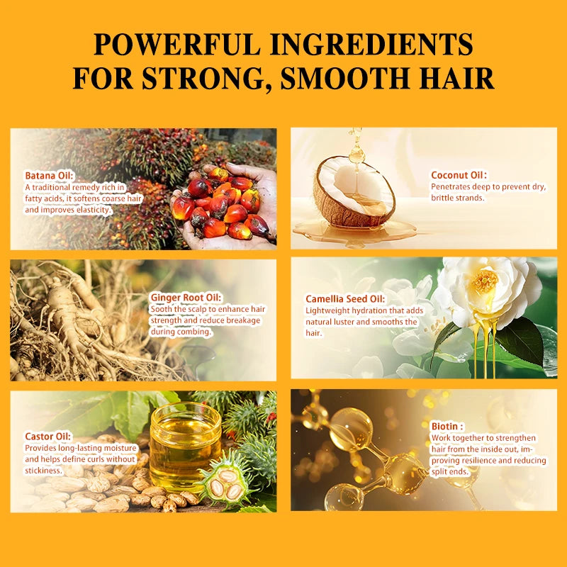 Lewedo Batana Mask Traction Alopecia Thicken Oil Hair Conditioner Oil Hair Care Strengthening Grease Anti Break Repair Care