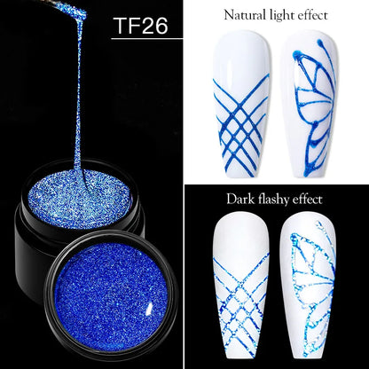 Spider Wire Drawing Gel Nail Polish Black White Spider Web Gel Nail Art Design Painting Liner Gel Semi Permanent Nails Varnish