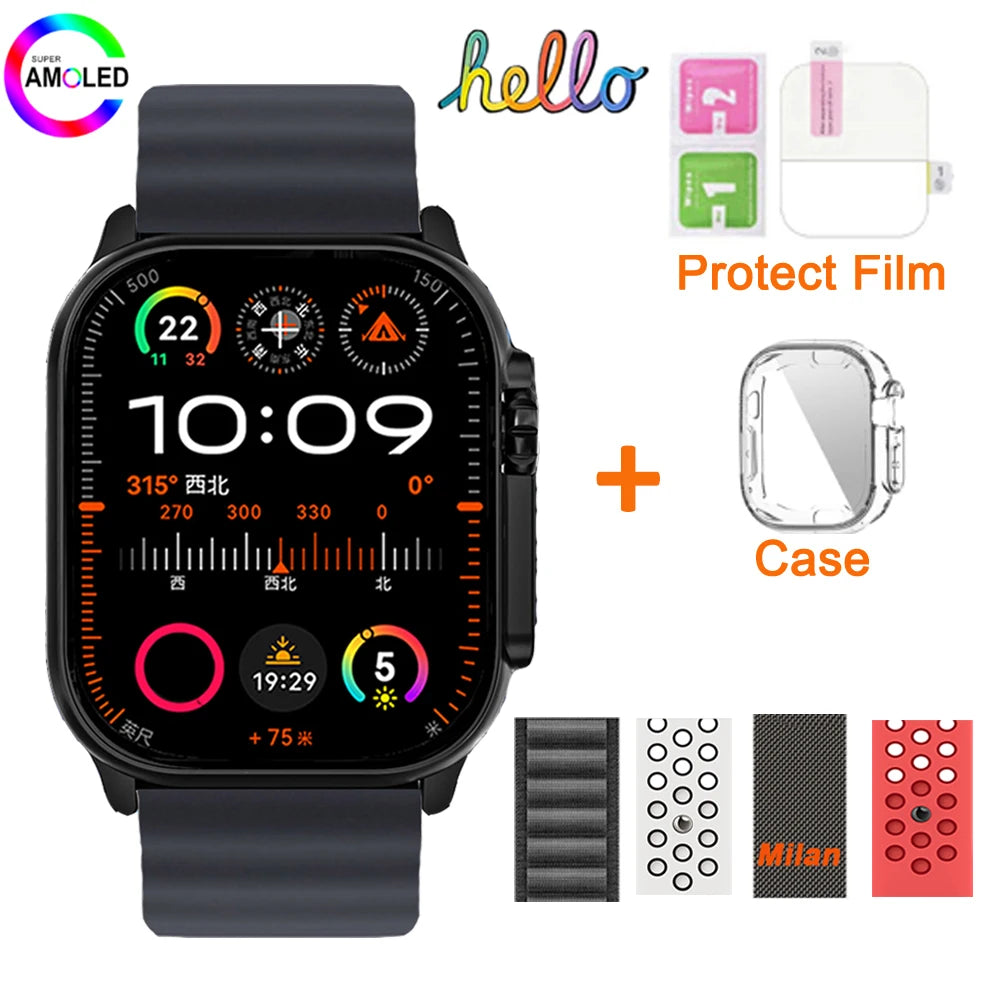 Hello Watch 3 Plus Gen 2 SmartWatch DeepSeek 2025 Original 49mm AMOLED 4G ROM NFC GPT Compass Photo Album Local Music Men Watch