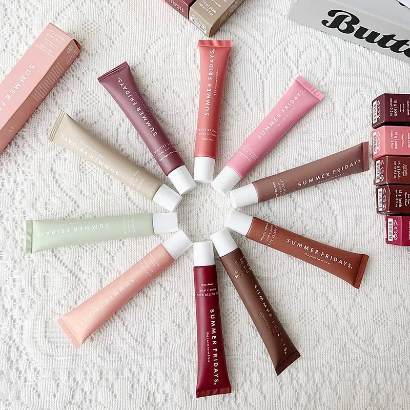 Summer Fridays Iced Coffee Lip Balm Mini Lip Gloss Set New Moisturizing Transparent Smooth Soft Tube Mirror Lipstick Lip Makeup