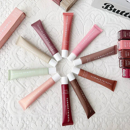 Summer Fridays Iced Coffee Lip Balm Mini Lip Gloss Set New Moisturizing Transparent Smooth Soft Tube Mirror Lipstick Lip Makeup